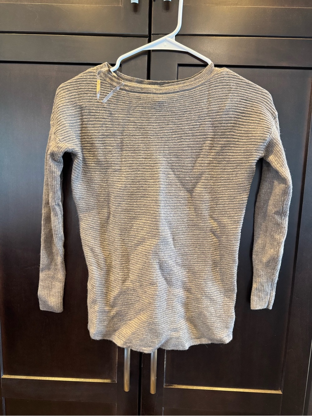 Tahari Ribbed Scoop-Neck Crew Sweater